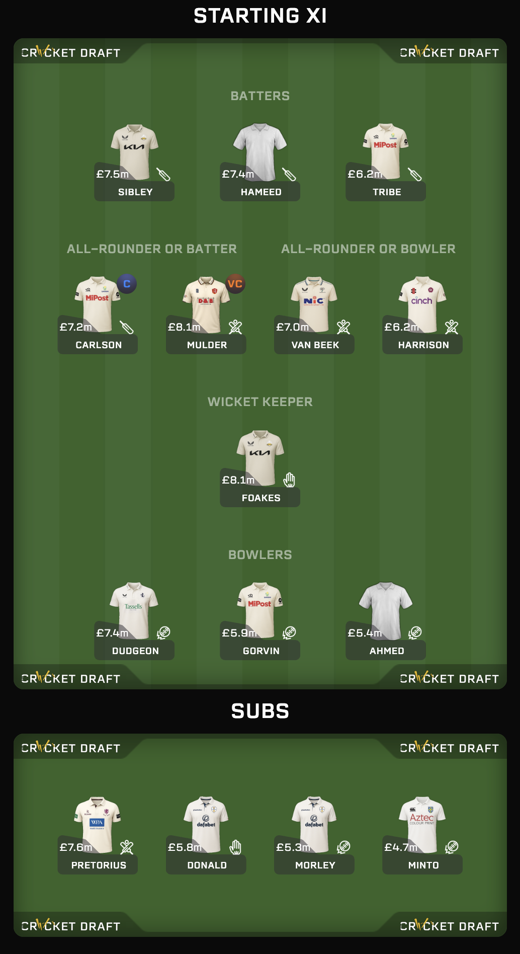 cricketdraft.png Cricket Draft squad screenshot